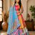 Multi Color Digital Print And Mirror Work Slik Blend Lehenga Choli