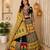 Black Color Digital Print And Mirror Work Slik Blend Lehenga Choli