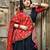 Black Color Digital Print And Mirror Work Cotton Lehenga Choli