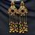 Indian Statement Earrings, Long Multicolor stone Earrings, Red Bridal Kashmiri Jhumka Earrings