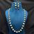 Oxidized Silver Ball Bead Long Necklace Set, German Silver Necklace Earrings Set