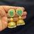 South Indian Gold Bridal Necklace Set, Kundan Jhumka Jewelry