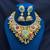 South Indian Gold Bridal Necklace Set, Kundan Jhumka Jewelry