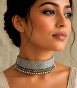 Antique Oxidised Silver Tribal Hasli Necklace | Vintage Ethnic Statement Hasli Torque Necklace