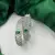 Silver CZ Bangles with Green Stones: Indian Bridal Jewelry Set