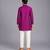Purple woven cotton silk kurta set