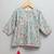 Mint green lotus printed cotton silk dhoti kurta set