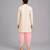 Off white printed cotton silk dhoti kurta set