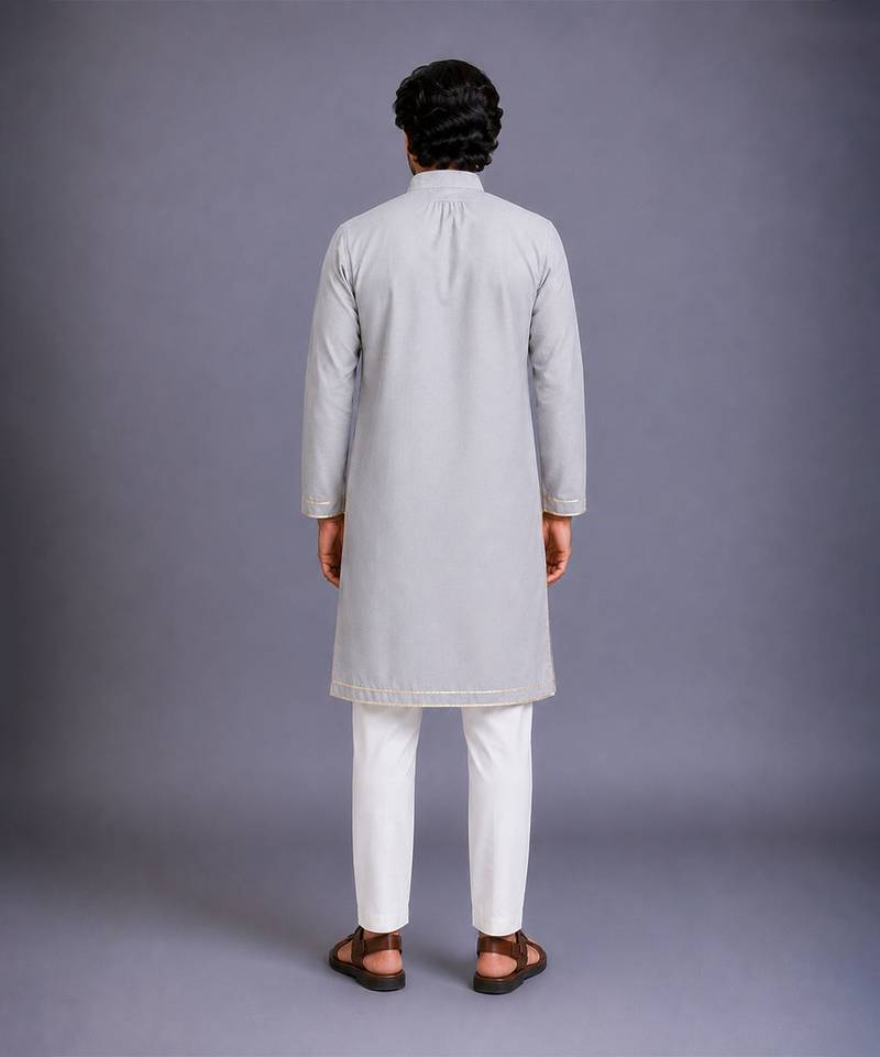 Multicolor printed cotton silk kurta set
