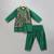 Green woven cotton silk kurta set