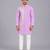 Purple embroidered cotton kurta set