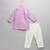 Purple embroidered cotton kurta set