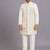 Off white woven cotton kurta set