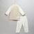 Off white woven cotton kurta set