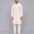 Off white embroidered velvet kurta set