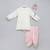 Off white printed cotton dhoti kurta set