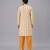 Off white printed cotton kurta set