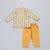Off white printed cotton kurta set