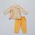 Off white printed cotton kurta set