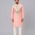 Peach embroidered cotton kurta set