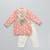 Peach embroidered cotton kurta set