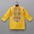 Mustard yellow embroidered cotton silk kurta set