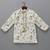 Off white printed cotton silk kurta set