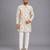 White embroidered cotton silk bandhgala set