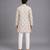 White embroidered cotton silk bandhgala set