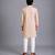 Coral printed cotton silk kurta set