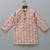 Rose pink printed cotton silk kurta set