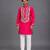 Pink embroidered cotton silk kurta set