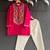Pink embroidered cotton silk kurta set