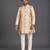 Off white embroidered cotton silk kurta set