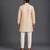 Off white embroidered cotton silk kurta set