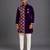Purple embroidered cotton silk kurta set