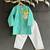 Blue woven cotton silk kurta set