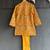 Mustard yellow embroidered cotton silk bandhgala set