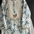 Off white printed cotton silk kurta set