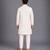Off white embroidered cotton silk kurta set