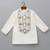 Off white embroidered cotton silk kurta set