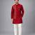 Maroon embroidered cotton silk kurta set