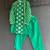 Parrot green printed chanderi kurta set