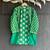Parrot green printed chanderi kurta set