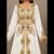 Elegant White & Golden Embroidered Anarkali Gown with Belt