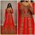 OrangeMoroccan Kaftan with Antique Gold Embroidery & Embellished Belt