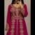 Rani pink Moroccan Kaftan with Antique Gold Embroidery & Embellished Belt