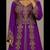 Purple Moroccan Kaftan with Antique Gold Embroidery & Embellished Belt