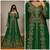 Green Moroccan Kaftan with Antique Gold Embroidery & Embellished Belt