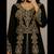 Black Moroccan Kaftan with Antique Gold Embroidery & Embellished Belt